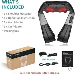 Neck and Shoulder Massager with Heat car plug no wall plug